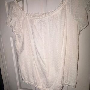 Lane Bryant White, Textured Shirt. Sized 18/20